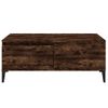 Mesa De Centro Madera Contrachapada Roble Ahumado 90x50x36,5 Cm Vidaxl