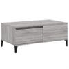 Mesa De Centro Madera Contrachapada Gris Sonoma 90x50x36,5 Cm Vidaxl