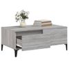 Mesa De Centro Madera Contrachapada Gris Sonoma 90x50x36,5 Cm Vidaxl