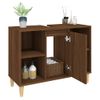 Armario De Lavabo Madera Contrachapada Roble Marrón 80x33x60 Cm Vidaxl