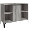 Armario De Lavabo Madera Contrachapada Gris Sonoma 80x33x60 Cm Vidaxl