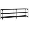 Mueble Para Tv Madera Contrachapada Negro 140x30x50 Cm Vidaxl