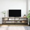 Mueble Tv Metal Y Madera Contrachapada Roble Sonoma 180x30x50cm Vidaxl