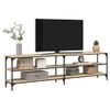 Mueble Tv Metal Y Madera Contrachapada Roble Sonoma 180x30x50cm Vidaxl