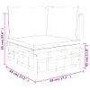 Set De Muebles De Jardín 12 Piezas Bambú Y Cojines Blanco Crema Vidaxl