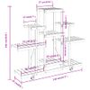 Soporte De Flores Con Ruedas Madera Maciza Abeto 110x25x101 Cm Vidaxl