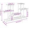 Soporte Para Flores Madera Maciza Abeto 110x25x73 Cm Vidaxl