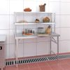 Mesa De Trabajo Para Cocina Con Estante Acero Inox 120x60x145cm Vidaxl