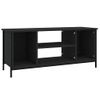 Mueble De Tv Madera Contrachapada Negro 102x35x45 Cm Vidaxl