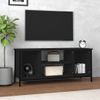 Mueble De Tv Madera Contrachapada Negro 102x35x45 Cm Vidaxl