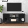 Mueble De Tv Madera Contrachapada Negro 102x35x45 Cm Vidaxl