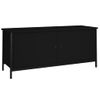 Mueble Tv Con Puertas Madera Contrachapada Negro 102x35x45 Cm Vidaxl