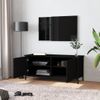 Mueble Tv Con Puertas Madera Contrachapada Negro 102x35x45 Cm Vidaxl