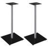 Soportes De Altavoces 2 Uds Vidrio Templado Plata Negro 1 Pilar Vidaxl