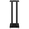 Soportes De Altavoces 2 Uds Vidrio Templado Negro 4 Pilares Vidaxl