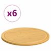 Tablas De Cortar 6 Uds Bambú Ø30x1,5 Cm Vidaxl