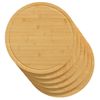 Tablas De Cortar 6 Uds Bambú Ø30x1,5 Cm Vidaxl