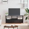 Mueble De Tv Hierro Y Madera Contrachapada Negro 102x33x45 Cm Vidaxl