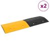 Badén De Velocidad 2 Uds Caucho Amarillo Y Negro 97x32,5x4 Cm Vidaxl