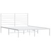 Estructura De Cama Con Cabecero Metal Blanca 160x200 Cm Vidaxl