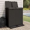 Cubo De Basura De Exterior Polipropileno Negro 78x41x86 Cm Vidaxl