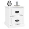 Mesitas De Noche 2 Uds Madera Contrachapada Blanco 39x39x47,5cm Vidaxl