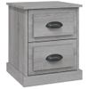 Mesita De Noche Madera Contrachapada Gris Sonoma 39x39x47,5 Cm Vidaxl