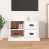 Mueble De Tv Madera Contrachapada Blanco Brillo 73x35,5x47,5 Cm Vidaxl