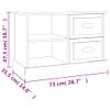 Mueble De Tv Madera Contrachapada Blanco Brillo 73x35,5x47,5 Cm Vidaxl