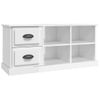 Mueble De Tv Madera Contrachapada Blanco Brillo 102x35,5x47,5cm Vidaxl