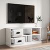 Mueble De Tv Madera Contrachapada Blanco Brillo 102x35,5x47,5cm Vidaxl