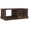 Mesa De Centro Madera Contrachapada Roble Ahumado 90x50x35 Cm Vidaxl