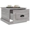 Mesa De Centro Madera Contrachapada Gris Sonoma 50x50x35 Cm Vidaxl