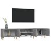 Mueble De Tv Madera Contrachapada Gris Hormigón 180x31,5x40 Cm Vidaxl