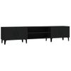 Mueble De Tv Madera Contrachapada Negro 180x31,5x40 Cm Vidaxl