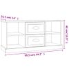 Mueble Para Tv Madera Contrachapada Blanco 99,5x35,5x48 Cm Vidaxl