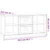 Mueble Para Tv Madera Contrachapada Negro 99,5x35,5x48 Cm Vidaxl