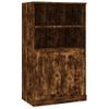 Aparador De Madera Contrachapada Roble Ahumado 60x35,5x103,5 Cm Vidaxl