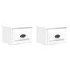 Mesitas De Noche De Pared 2 Uds Blanco 41,5x36x28 Cm Vidaxl