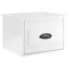 Mesitas De Noche De Pared 2 Uds Blanco Brillante 41,5x36x28 Cm Vidaxl