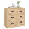 Aparador De Madera Contrachapada Roble Sonoma 70x35,5x67,5 Cm Vidaxl