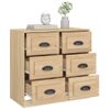 Aparador De Madera Contrachapada Roble Sonoma 70x35,5x67,5 Cm Vidaxl