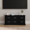 Mueble Para Tv Madera Contrachapada Negro 100x35,5x45 Cm Vidaxl