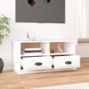 Mueble Para Tv Madera Contrachapada Blanco 93x35,5x45 Cm Vidaxl