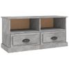 Mueble De Tv Madera Contrachapada Gris Hormigón 93x35,5x45 Cm Vidaxl