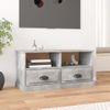 Mueble De Tv Madera Contrachapada Gris Hormigón 93x35,5x45 Cm Vidaxl