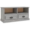 Mueble Para Tv Madera Contrachapada Gris Sonoma 93x35,5x45 Cm Vidaxl