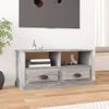 Mueble Para Tv Madera Contrachapada Gris Sonoma 93x35,5x45 Cm Vidaxl