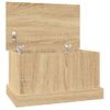 Baúl Almacenaje Madera Contrachapada Roble Sonoma 50x30x28 Cm Vidaxl