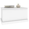 Baúl De Almacenaje Madera Contrachapada Blanco 70x40x38 Cm Vidaxl